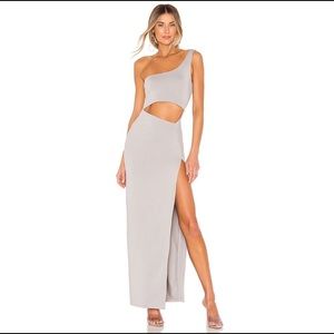 SUPERDOWN Erla Cutout Maxi Dress Light Gray XS